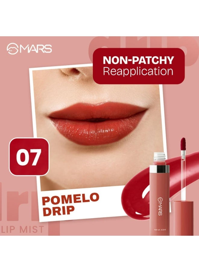 MARS Drip Lip Mist for Women (4.5 ml) (07-Pomelo Drip) | Dual Function | Buildable Color | Glossy Finish | Long-Lasting | Hydration | Light-Weight Formula | Non-Patchy Reapplication - Image 2